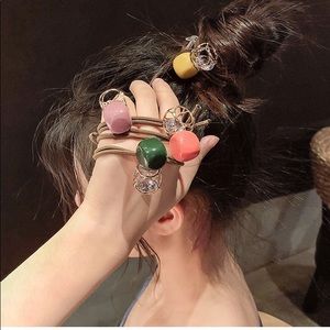 Cute candy coloured hair ties.